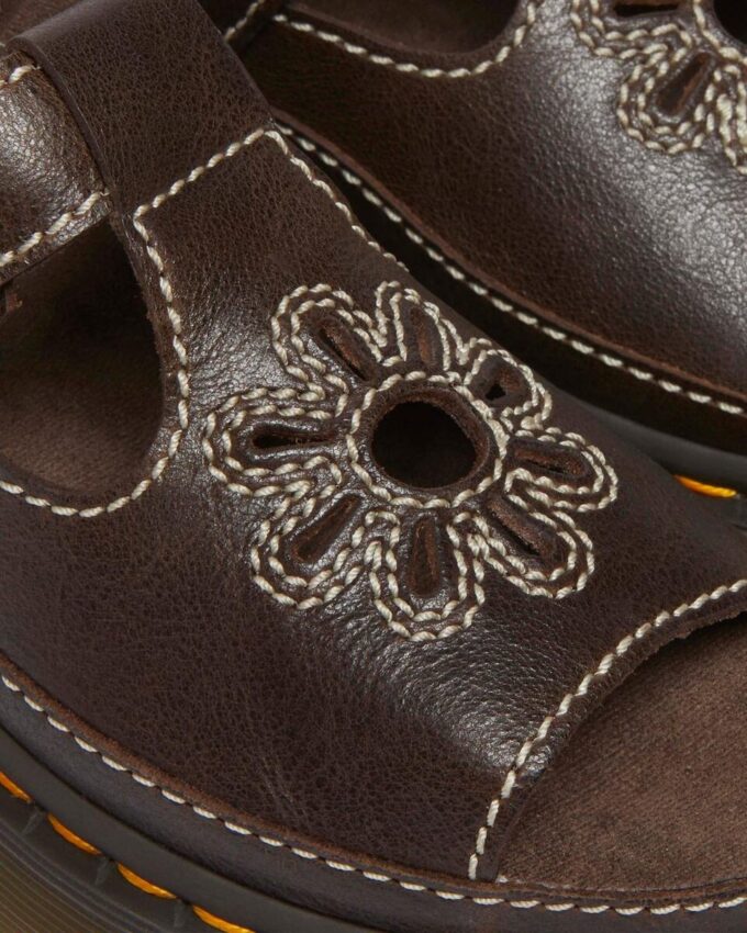 Sandalias Dunnet Flower de piel plena flor Sandalias Dunnet Flower de piel plena flor
