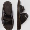 Sandalias Josef Analine con hebilla de cuero Sandalias Josef Analine con hebilla de cuero