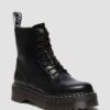 Smooth Leather Platform Boots with White Stitches, Jadon Smooth Leather Platform Boots with White Stitches, Jadon