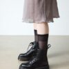Smooth Leather Platform Boots with White Stitches, Jadon Smooth Leather Platform Boots with White Stitches, Jadon