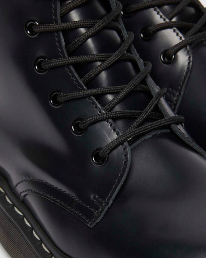 Smooth Leather Platform Boots with White Stitches, Jadon Smooth Leather Platform Boots with White Stitches, Jadon