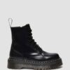 Smooth Leather Platform Boots with White Stitches, Jadon Smooth Leather Platform Boots with White Stitches, Jadon