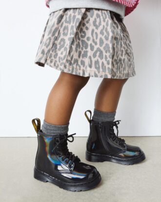 TODDLER 1460 RAINBOW Patent Leather Botas con cordones