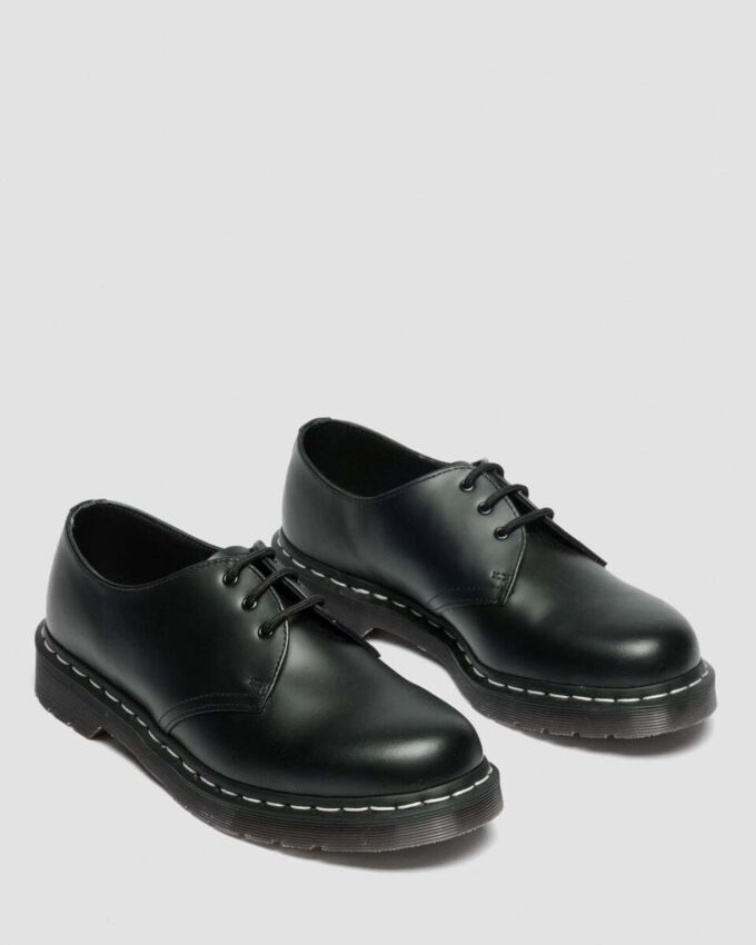 Zapatos con cordones de Smooth Leather y costuras blancas 1461 Zapatos con cordones de Smooth Leather y costuras blancas 1461