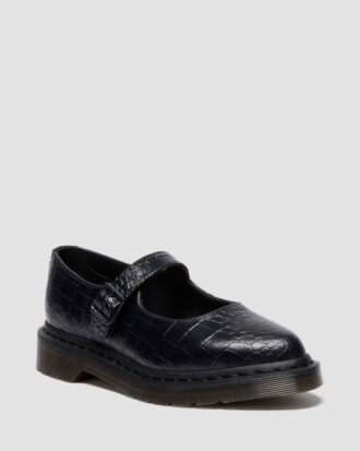 Zapatos ELPHIE MJ de piel con relieve de cocodrilo
