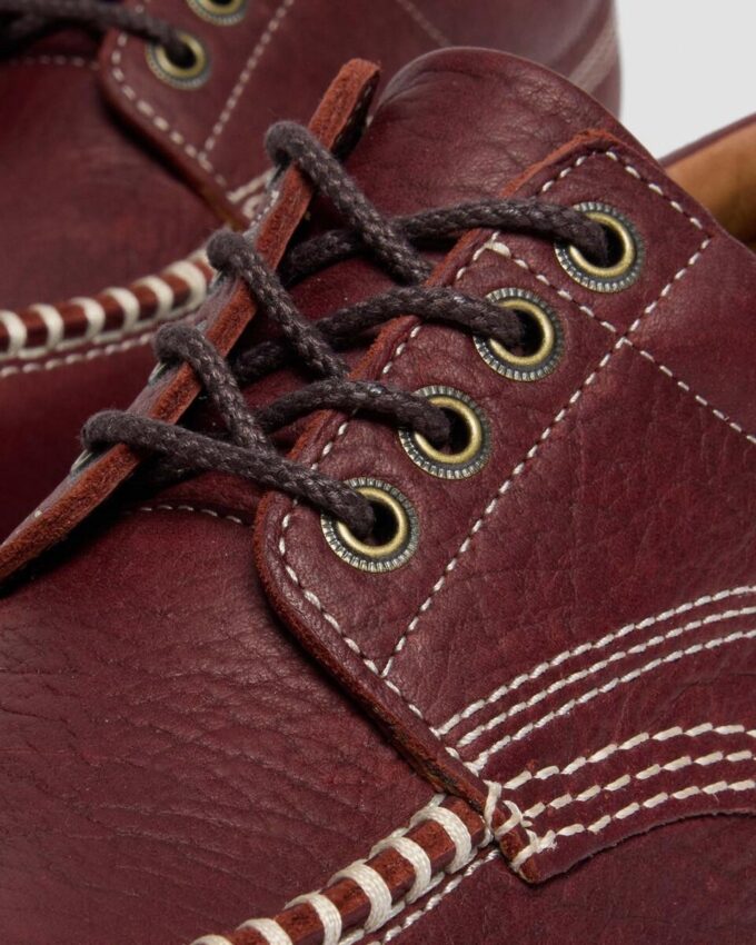 Zapatos Lowell de piel granulada con cordones y puntera mocasín Zapatos Lowell de piel granulada con cordones y puntera mocasín