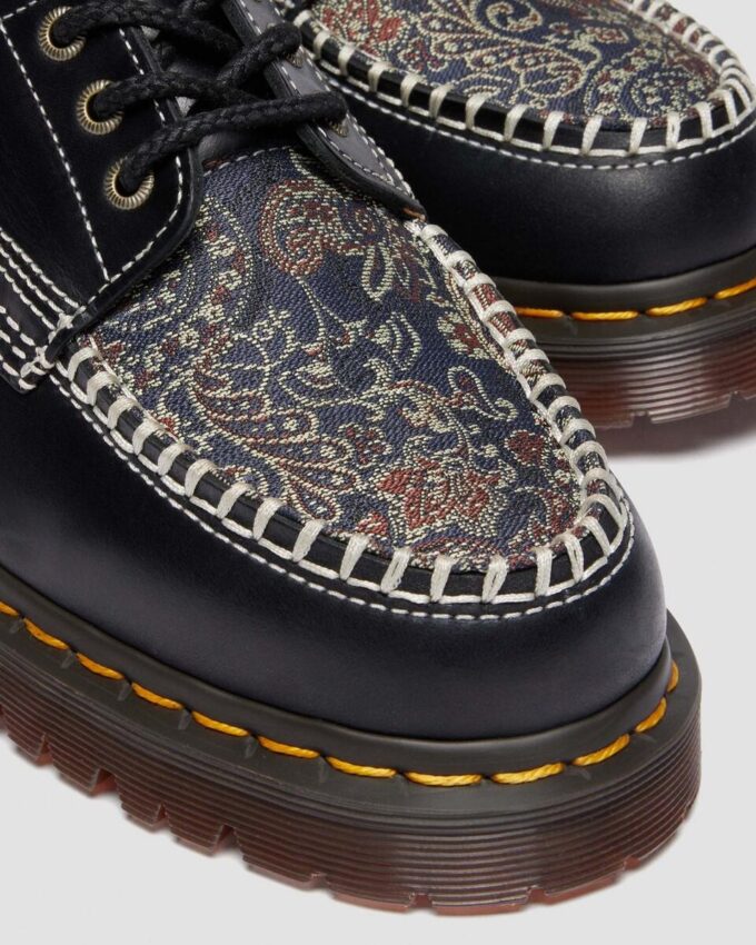 Zapatos Lowell de piel y encaje jacquard con puntera mocasín Zapatos Lowell de piel y encaje jacquard con puntera mocasín