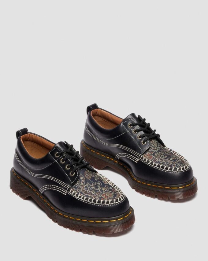 Zapatos Lowell de piel y encaje jacquard con puntera mocasín Zapatos Lowell de piel y encaje jacquard con puntera mocasín