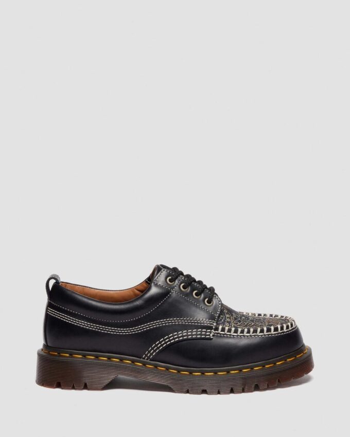 Zapatos Lowell de piel y encaje jacquard con puntera mocasín Zapatos Lowell de piel y encaje jacquard con puntera mocasín