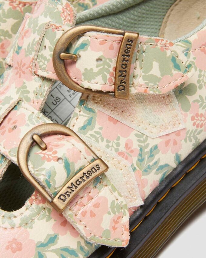 Zapatos Mary Jane de piel con estampado floral Junior 8053 Zapatos Mary Jane de piel con estampado floral Junior 8053