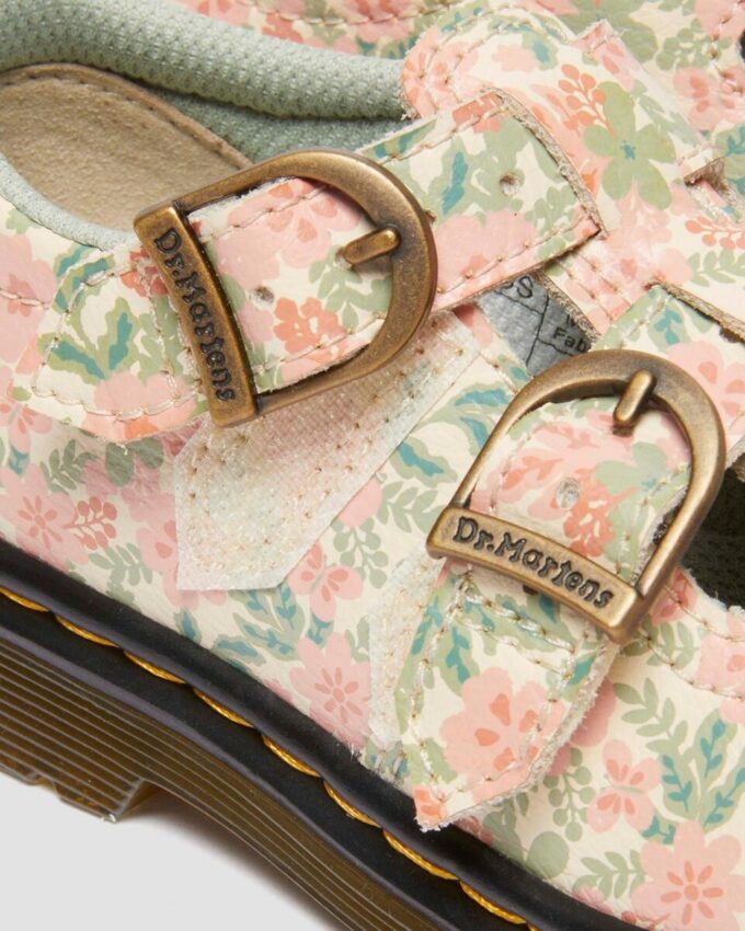 Zapatos Mary Jane de piel con estampado floral para niña 8053 Zapatos Mary Jane de piel con estampado floral para niña 8053