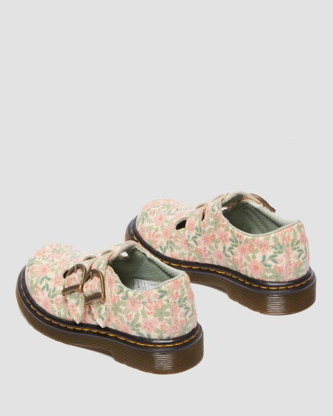 Zapatos Mary Jane de piel con estampado floral para niña 8053 Zapatos Mary Jane de piel con estampado floral para niña 8053