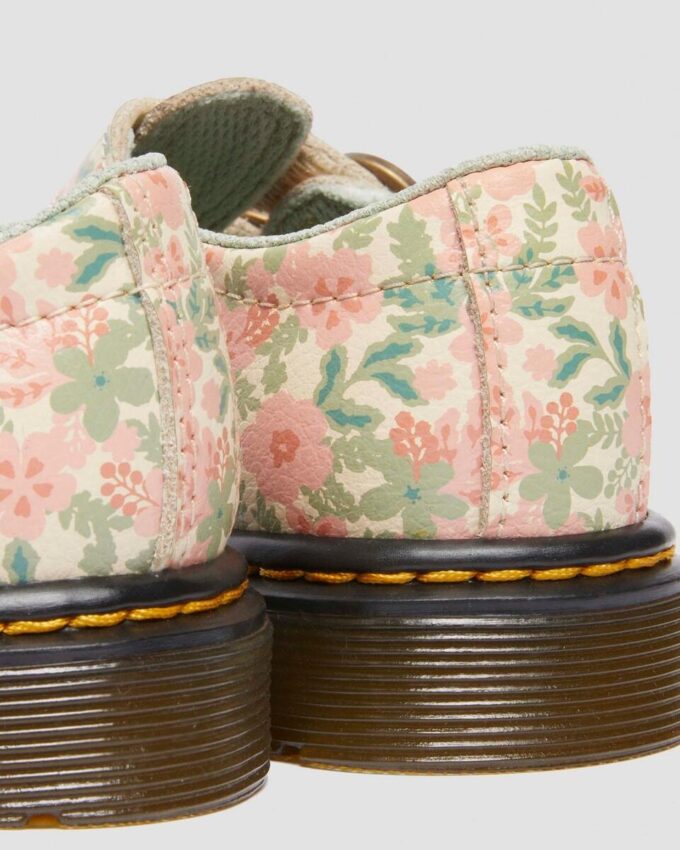 Zapatos Mary Jane de piel con estampado floral para niña 8053 Zapatos Mary Jane de piel con estampado floral para niña 8053